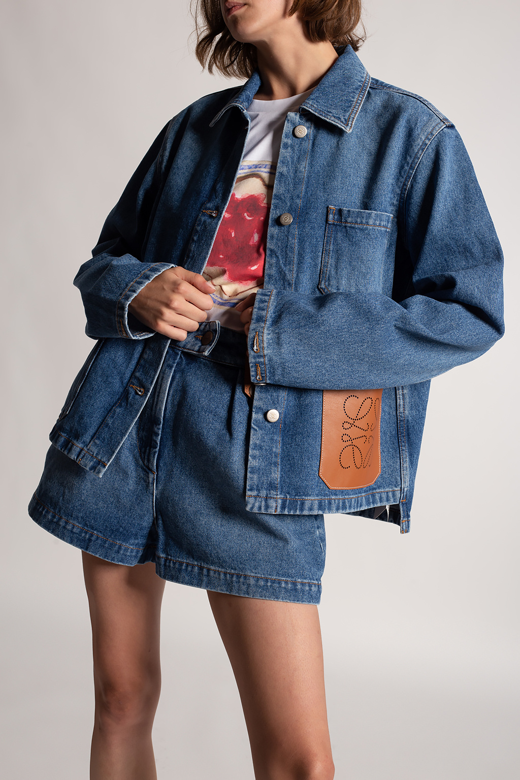 SchaferandweinerShops Sweden - Denim jacket with logo Loewe